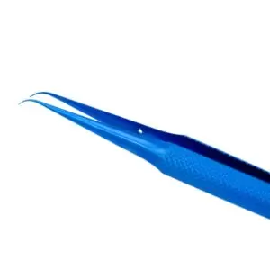 Titanium Microsoldering Tweezer Curved - Blue