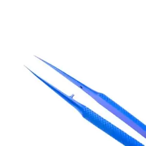 Titanium Microsoldering Tweezer Straight – Blue